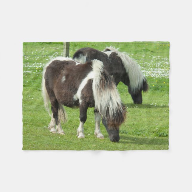 Purebred Shetland Paint Ponies Fleecedecke (Vorderseite (Horizontal))