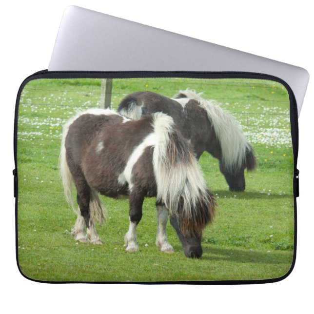 Purebred Shetland Paint Ponies Laptopschutzhülle (Vorderseite)