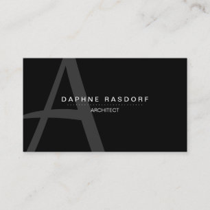 PurePro No8B Weiß-Monogramm Visitenkarte