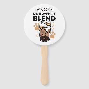 Purer Blend: Cat and Coffee Art for Pet Lovers Fächer