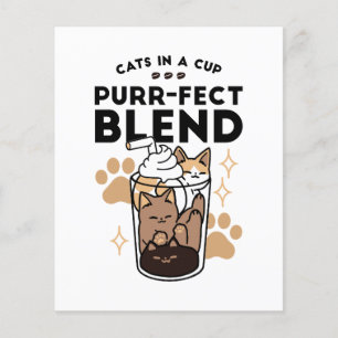 Purer Blend: Cat and Coffee Art for Pet Lovers Flyer