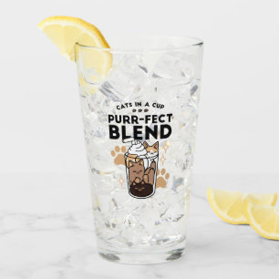 Purer Blend: Cat and Coffee Art for Pet Lovers Glas