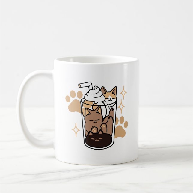Purer Blend: Cat and Coffee Art for Pet Lovers Kaffeetasse (Links)