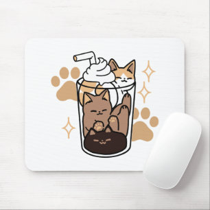 Purer Blend: Cat and Coffee Art for Pet Lovers Mousepad