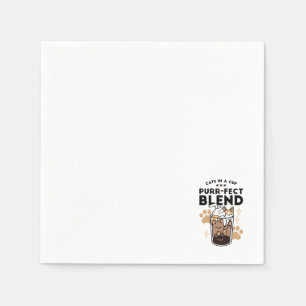 Purer Blend: Cat and Coffee Art for Pet Lovers Serviette