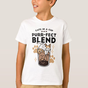 Purer Blend: Cat and Coffee Art for Pet Lovers T-Shirt