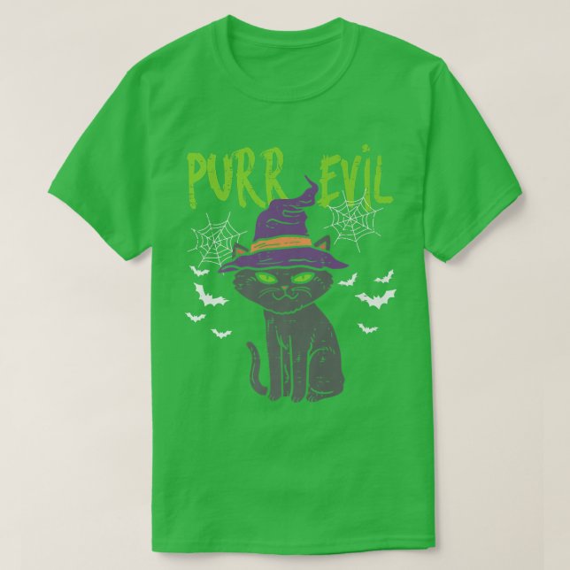 Purer Evil Black Cat Halloween Kostüm Katze Liebha T-Shirt (Design vorne)
