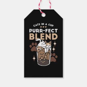 Purer-fect-Mischung: Kaffeedesign für Cat & Coffee Geschenkanhänger