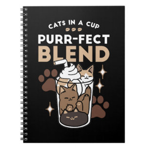 Purer-fect-Mischung: Kaffeedesign für Cat & Coffee Notizblock