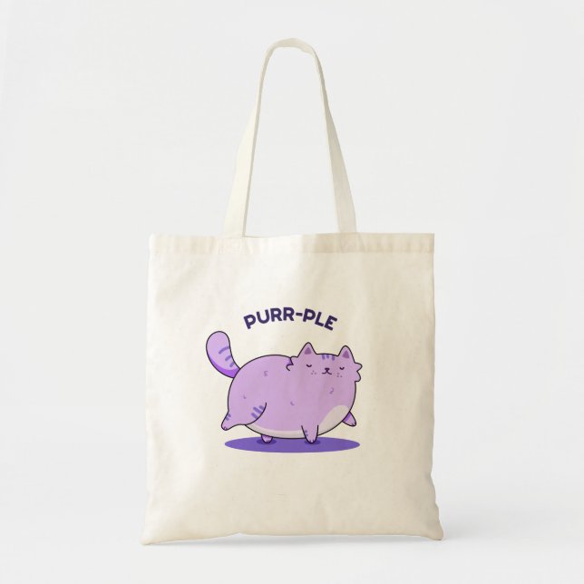 Purer Funny Fat Kitty Cat Pun Tragetasche (Vorne)
