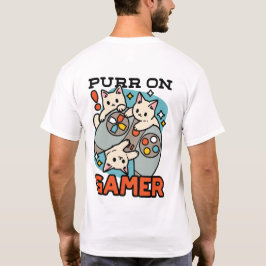 Purer On Gamer - Niedliches Cat Gaming Design T-Shirt