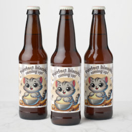 "Purfect biscuits, kommend" Katzenkuppe Bierflaschenetikett