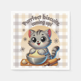 "Purfect biscuits, kommend" Katzenkuppe Serviette