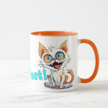 Purfect - Cartoon Novelty Funny Cat Tasse