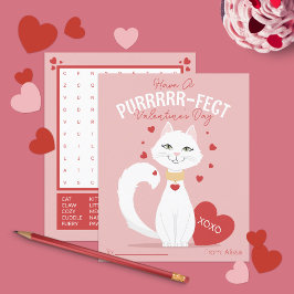 Purfect Cat Kids Valentine's Day Card