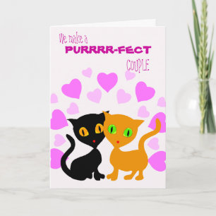 Purfect Couple Kitty Cats Feiertagskarte