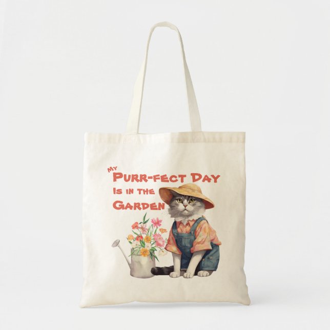 Purfect Day Garden Cat Hat Watering kann Blume Tragetasche (Vorne)