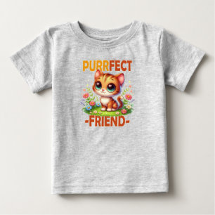 Purfect Friend pun Niedlich orange Katzenkätzchen Baby T-shirt