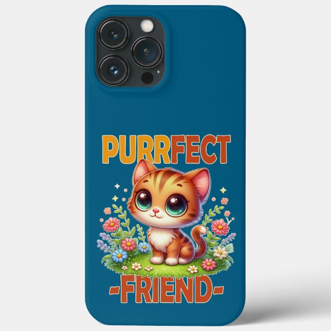 Purfect Friend pun Niedlich orange Katzenkätzchen  Case-Mate iPhone Hülle (Rückseite)