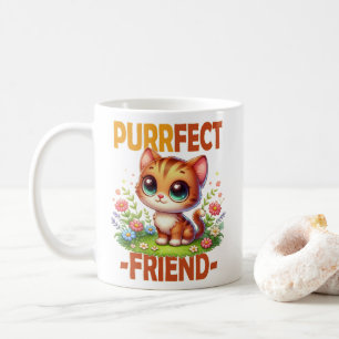 Purfect Friend pun Niedlich orange Katzenkätzchen  Kaffeetasse
