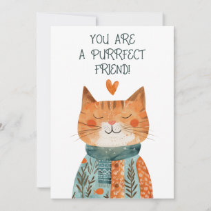 Purfect Friend Quirky Cat Galentine's Day Feiertagskarte