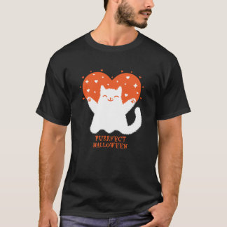 Purfect Halloween niedliches Katzendesign T-Shirt