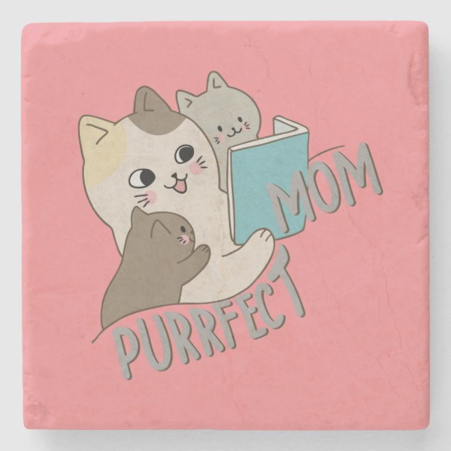 Purfect-Mama Steinuntersetzer (Vorderseite)
