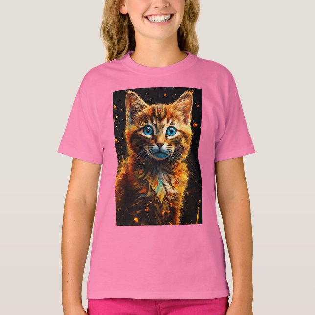 "Purfection: Front & Back Niedlich Kitten Bliss T- T-Shirt (Vorderseite)