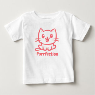 Purfektion, sehr Niedliche Anime-Katze Baby T-shirt