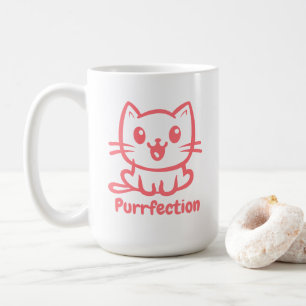 Purfektion, sehr Niedliche Anime-Katze Kaffeetasse