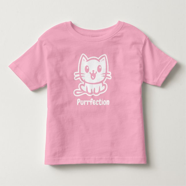 Purfektion, sehr Niedliche Anime-Katze Kleinkind T-shirt (Vorderseite)