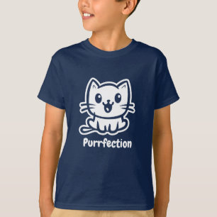 Purfektion, sehr Niedliche Anime-Katze T-Shirt