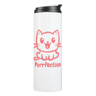 Purfektion, sehr Niedliche Anime-Katze Thermosbecher