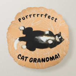 Purffect-Katzenkamma Rundes Kissen