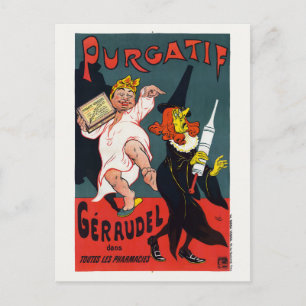Purgatif Géraudel France Vintage Poster 1895 Postkarte