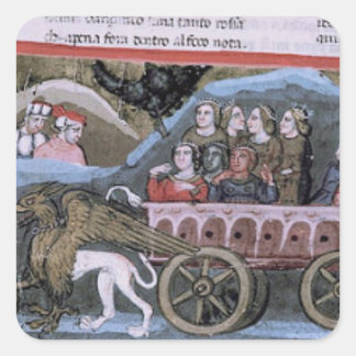 Purgatorios himmlisches Schauspiel Quadratischer Aufkleber