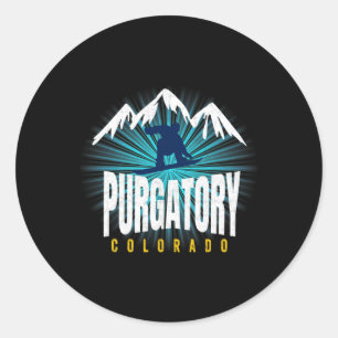 Purgatory Co Snowboard Colorado Blue Xtreme Snowbo Runder Aufkleber