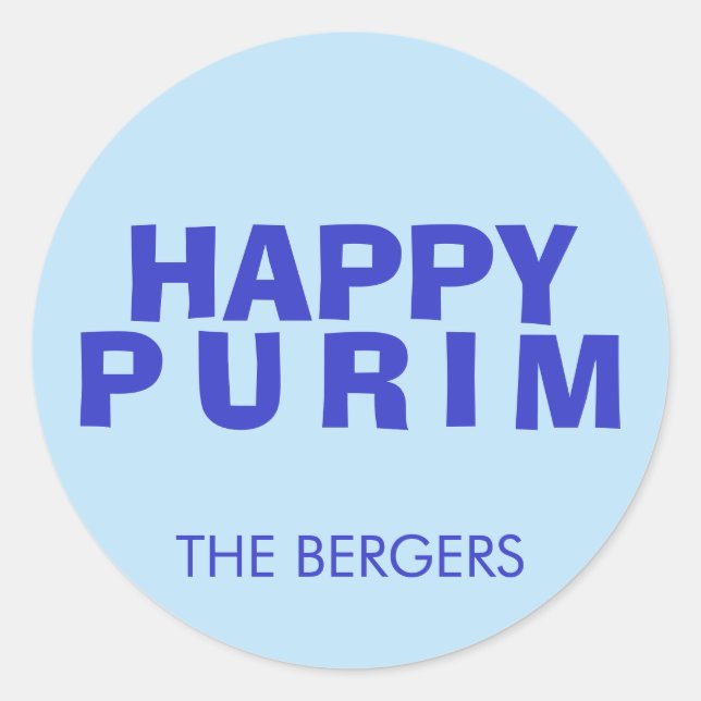 purim6 runder aufkleber (Vorderseite)