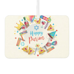 Purim Basket Gifts Hamantaschen Gragger Hebrew Autolufterfrischer