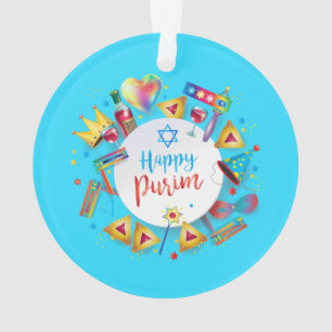 Purim Basket Gifts Hamantaschen Gragger Hebrew Ornament