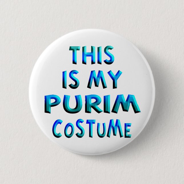 Purim Costume Button (Vorderseite)