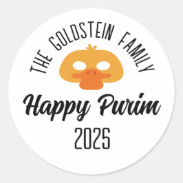 Purim Ente Maskerade Kostüm Runder Aufkleber