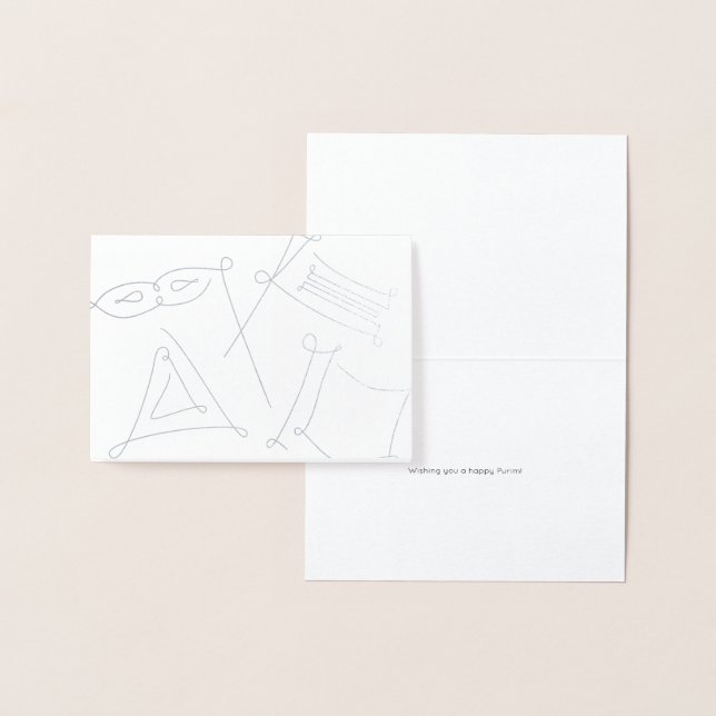 Purim Folienkarte (Anzeige)