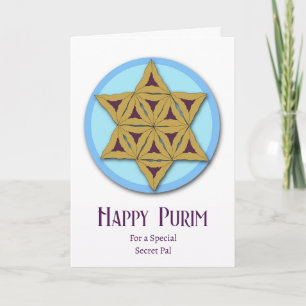 Purim for Secret Pal Hamantaschen Magen David Karte