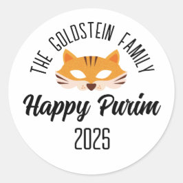 Purim Fuchs Maskerade Kostüm Runder Aufkleber