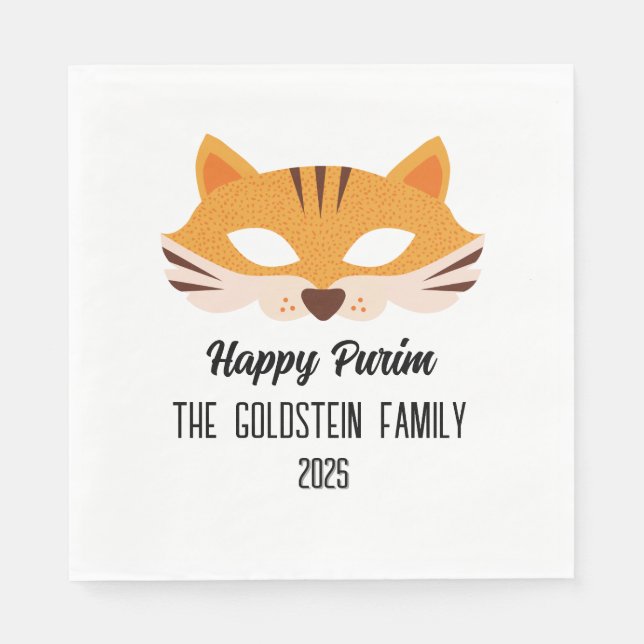 Purim Fuchs Maskerade Kostüm Serviette (Vorderseite)