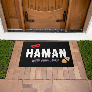 Purim Funny Haman Wipe Feet Here Mat Fußmatte