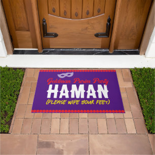 Purim Funny Haman Wipe Feet Here Mat Fußmatte