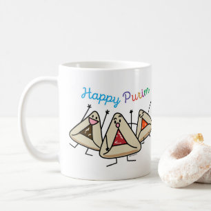 Purim hamantaschen Gebäck Sameach Oznei Haman Kaffeetasse