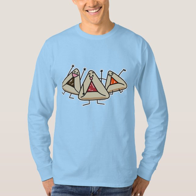 Purim hamantaschen Gebäck Sameach Oznei Haman T-Shirt (Vorderseite)